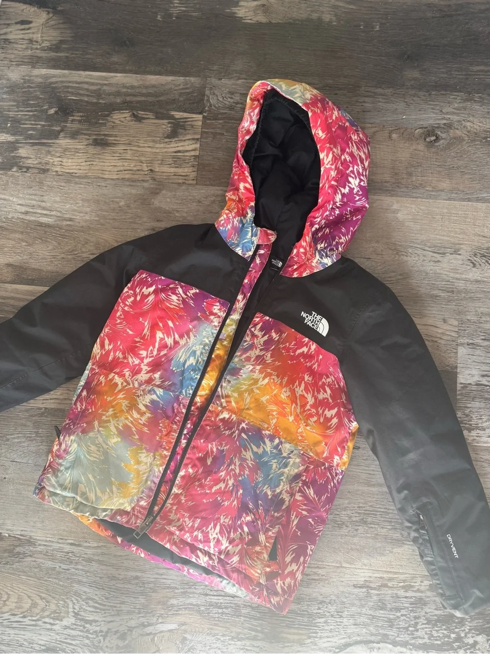 The North Face Kids' Multicolor Hooded Insulated Jacket - Black & Pink
